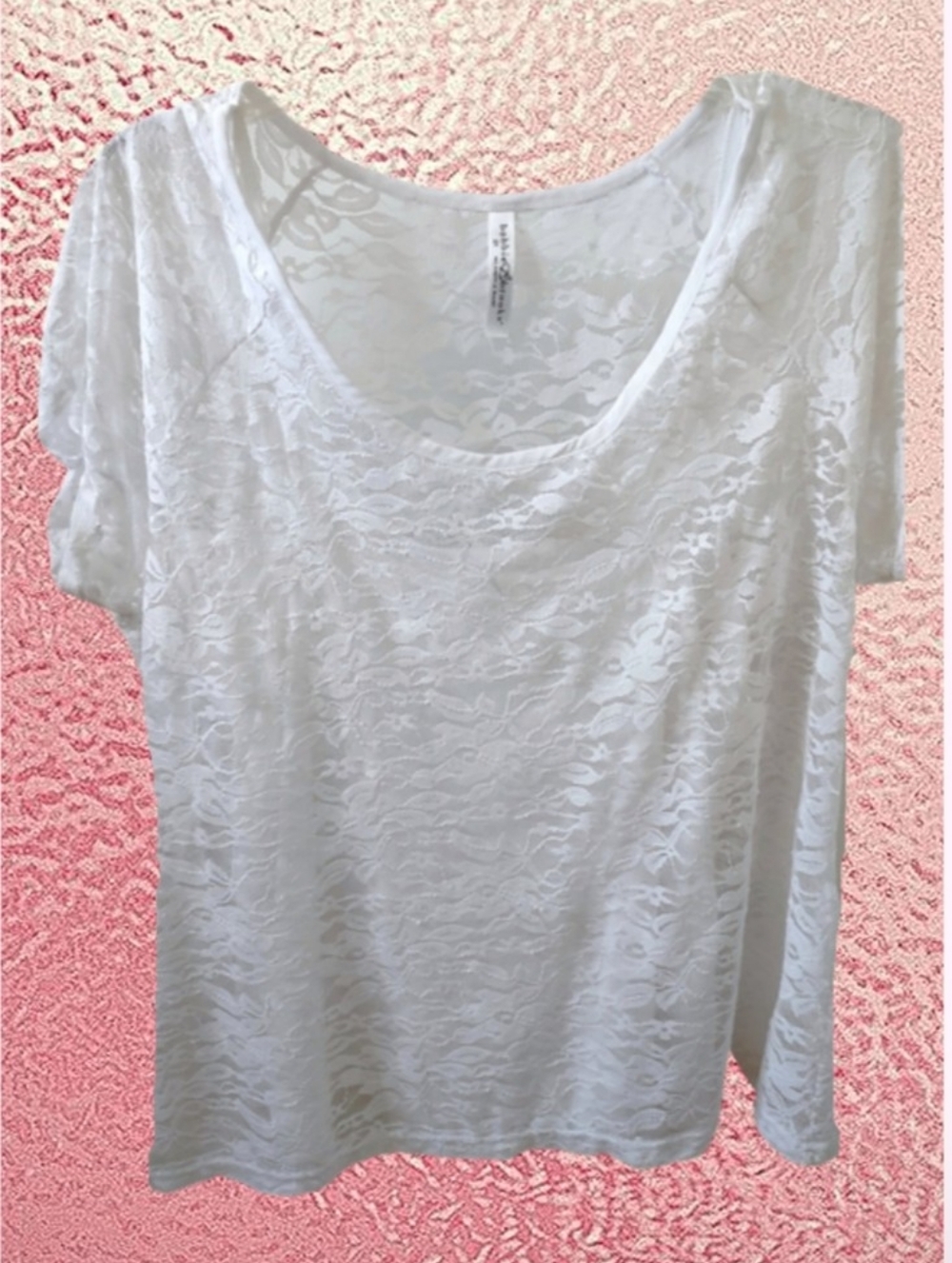 Sheer White Lace Pullover Top